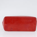 LOUIS VUITTON Monogram Vernis Reade PM Hand Bag Red Rouge M91088 LV Auth ti3791-6