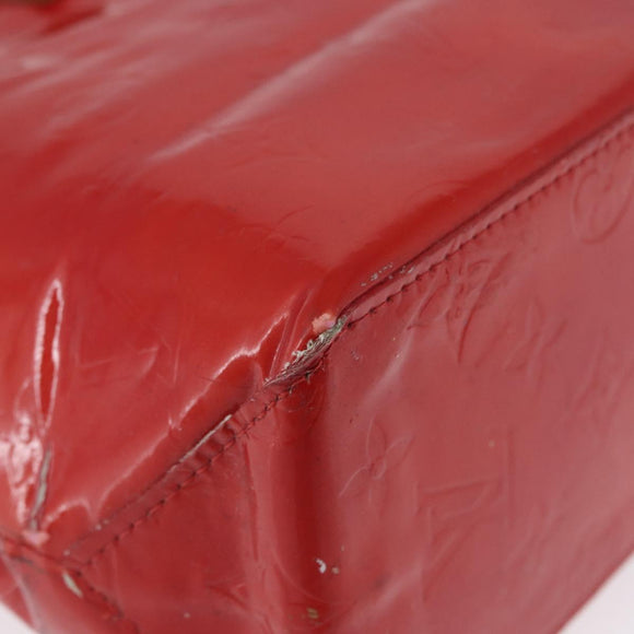 LOUIS VUITTON Monogram Vernis Reade PM Hand Bag Red Rouge M91088 LV Auth ti3791
