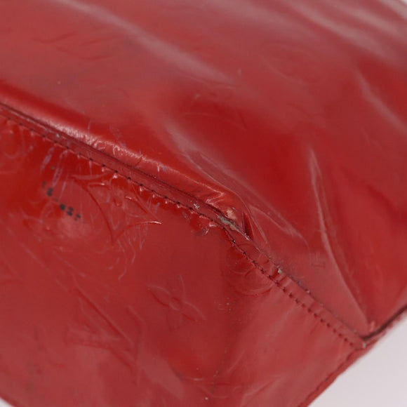 LOUIS VUITTON Monogram Vernis Reade PM Hand Bag Red Rouge M91088 LV Auth ti3791
