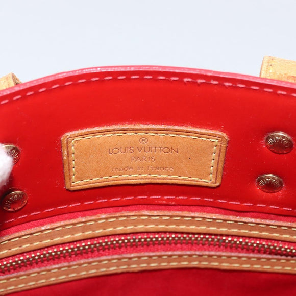 LOUIS VUITTON Monogram Vernis Reade PM Hand Bag Red Rouge M91088 LV Auth ti3791