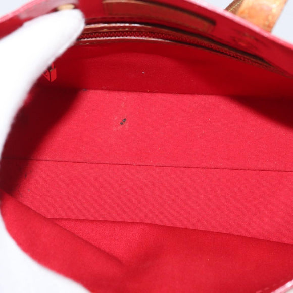 LOUIS VUITTON Monogram Vernis Reade PM Hand Bag Red Rouge M91088 LV Auth ti3791