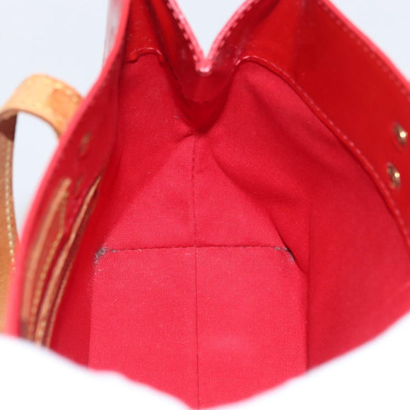 LOUIS VUITTON Monogram Vernis Reade PM Hand Bag Red Rouge M91088 LV Auth ti3791