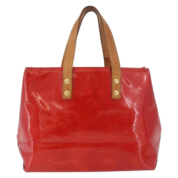 LOUIS VUITTON Monogram Vernis Reade PM Hand Bag Red Rouge M91088 LV Auth ti3791