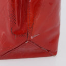 LOUIS VUITTON Monogram Vernis Reade PM Hand Bag Red Rouge M91088 LV Auth ti3791-5
