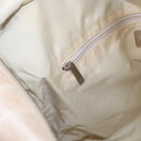 CHANEL New Travel Line Tote Bag Nylon Beige Silver CC Auth ti3793-21