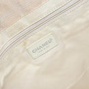CHANEL New Travel Line Tote Bag Nylon Beige Gold CC Auth ti3795-15
