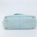CHANEL New Travel Line Tote Bag Nylon Blue Silver CC Auth ti3796-9