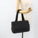 PRADA Hand Bag Canvas Gray Silver Auth ti3797-24