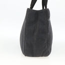 PRADA Hand Bag Canvas Gray Silver Auth ti3797-3