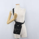 CHANEL Travel line Shoulder Bag Nylon Black CC Auth ti3801-23
