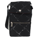 CHANEL Travel line Shoulder Bag Nylon Black CC Auth ti3801-13