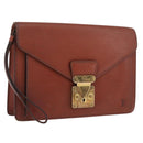 LOUIS VUITTON Epi Serie Dragonne Hand Bag Brown M52618 LV Auth ti3804-1