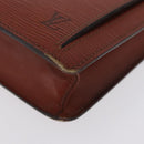 LOUIS VUITTON Epi Serie Dragonne Hand Bag Brown M52618 LV Auth ti3804-10