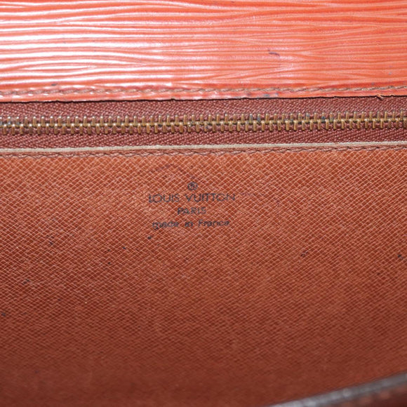 LOUIS VUITTON Epi Serie Dragonne Hand Bag Brown M52618 LV Auth ti3804