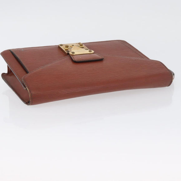 LOUIS VUITTON Epi Serie Dragonne Hand Bag Brown M52618 LV Auth ti3804