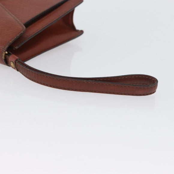LOUIS VUITTON Epi Serie Dragonne Hand Bag Brown M52618 LV Auth ti3804