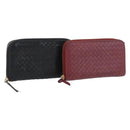 BOTTEGA VENETA INTRECCIATO Wallet Leather 2 Set Black Red Auth ti3810-1