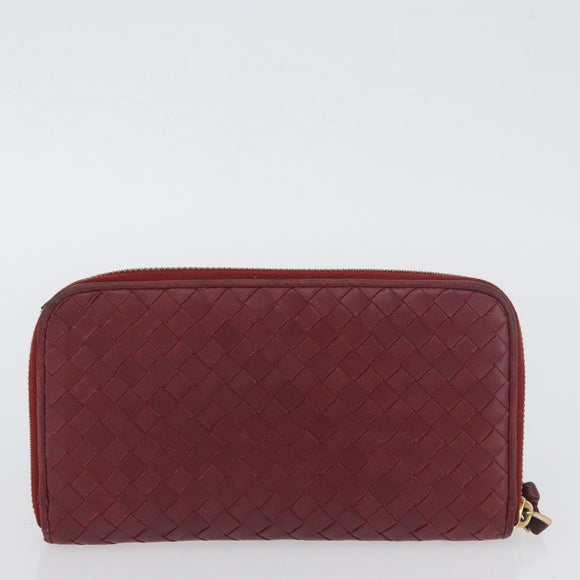 BOTTEGA VENETA INTRECCIATO Wallet Leather 2 Set Black Red Auth ti3810