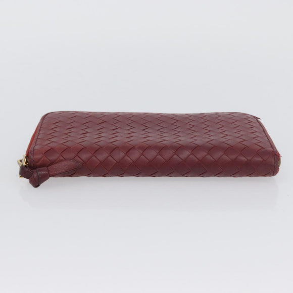 BOTTEGA VENETA INTRECCIATO Wallet Leather 2 Set Black Red Auth ti3810