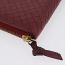 BOTTEGA VENETA INTRECCIATO Wallet Leather 2 Set Black Red Auth ti3810-16