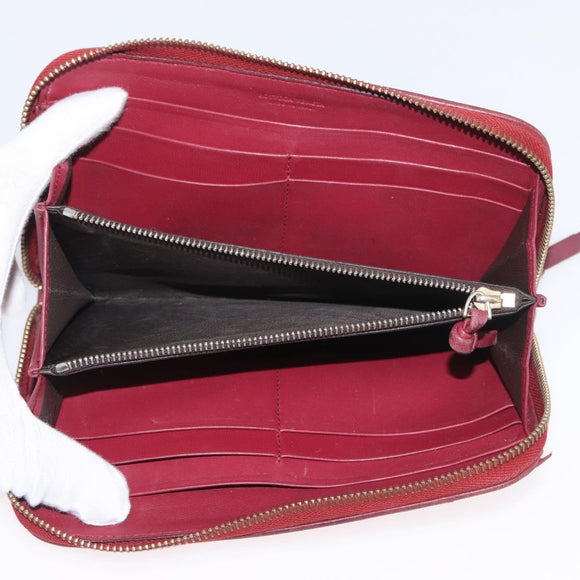 BOTTEGA VENETA INTRECCIATO Wallet Leather 2 Set Black Red Auth ti3810
