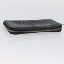 BOTTEGA VENETA INTRECCIATO Wallet Leather 2 Set Black Red Auth ti3810-5