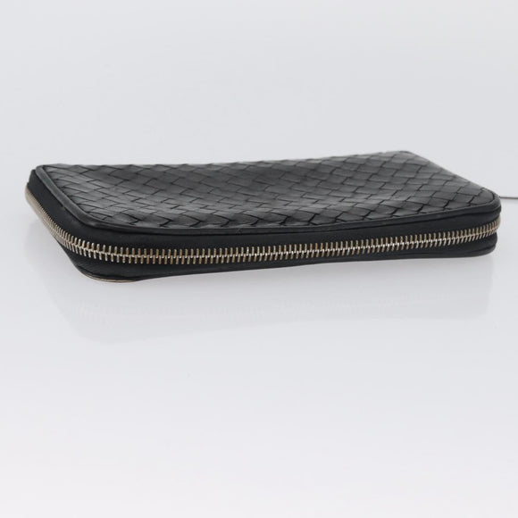BOTTEGA VENETA INTRECCIATO Wallet Leather 2 Set Black Red Auth ti3810