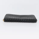 BOTTEGA VENETA INTRECCIATO Wallet Leather 2 Set Black Red Auth ti3810-6
