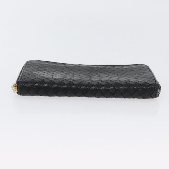 BOTTEGA VENETA INTRECCIATO Wallet Leather 2 Set Black Red Auth ti3810