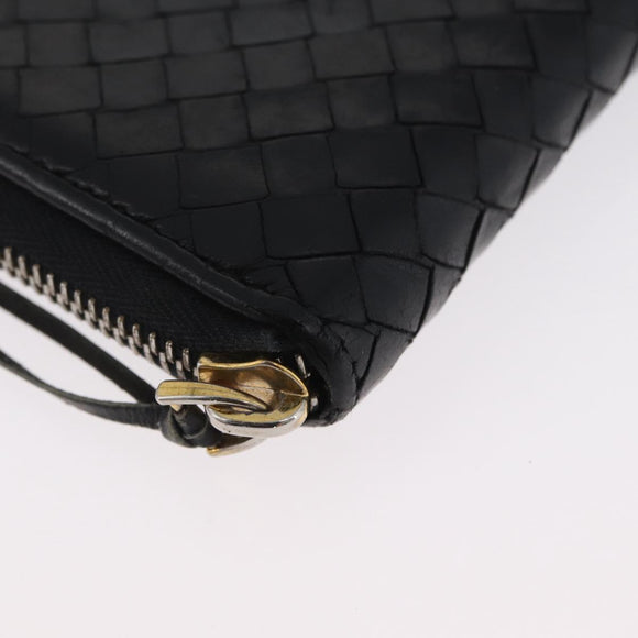BOTTEGA VENETA INTRECCIATO Wallet Leather 2 Set Black Red Auth ti3810