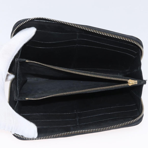 BOTTEGA VENETA INTRECCIATO Wallet Leather 2 Set Black Red Auth ti3810