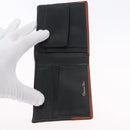 Christian Dior Wallet Leather 3 Set Bordeaux Navy gold Auth ti3813-10
