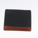 Christian Dior Wallet Leather 3 Set Bordeaux Navy gold Auth ti3813-5