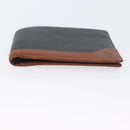 Christian Dior Wallet Leather 3 Set Bordeaux Navy gold Auth ti3813-8
