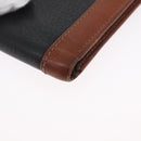 Christian Dior Wallet Leather 3 Set Bordeaux Navy gold Auth ti3813-9