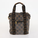 FENDI Pecan Canvas Tote Bag Coated Canvas 3 Set Brown Black Auth ti3816-15