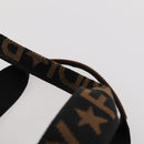 FENDI Pecan Canvas Tote Bag Coated Canvas 3 Set Brown Black Auth ti3816-19