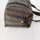 FENDI Pecan Canvas Tote Bag Coated Canvas 3 Set Brown Black Auth ti3816-4