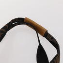 FENDI Pecan Canvas Tote Bag Coated Canvas 3 Set Brown Black Auth ti3816-6