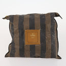 FENDI Pecan Canvas Tote Bag Coated Canvas 3 Set Brown Black Auth ti3816-9