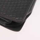 BALLY Chain Shoulder Bag Leather Gray Gold Auth ti3817-9