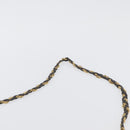 BALLY Chain Shoulder Bag Leather Gray Gold Auth ti3817-8
