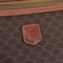 CELINE Macadam Canvas Clutch Bag PVC Leather Black Gold Auth ti3818-12