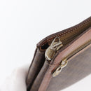 CELINE Macadam Canvas Clutch Bag PVC Leather Black Gold Auth ti3818-14