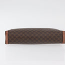 CELINE Macadam Canvas Clutch Bag PVC Leather Black Gold Auth ti3818-7