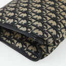 Christian Dior Trotter Canvas Clutch Bag Navy Silver Auth ti3819-16