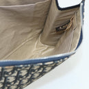 Christian Dior Trotter Canvas Clutch Bag Navy Silver Auth ti3819-10