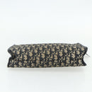 Christian Dior Trotter Canvas Clutch Bag Navy Silver Auth ti3819-6