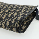 Christian Dior Trotter Canvas Clutch Bag Navy Silver Auth ti3819-7