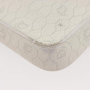 Christian Dior Honeycomb Canvas Shoulder Bag PVC White Gold Auth ti3821-13